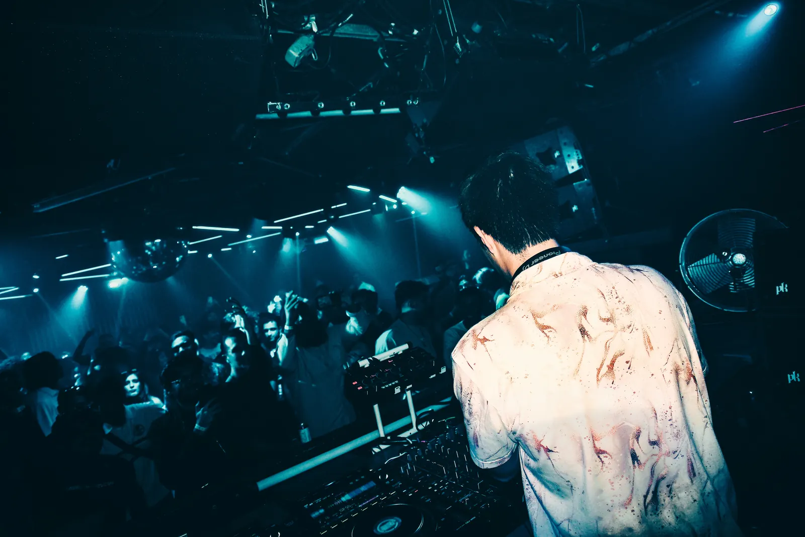 Azul behind the decks at CODA, Toronto
